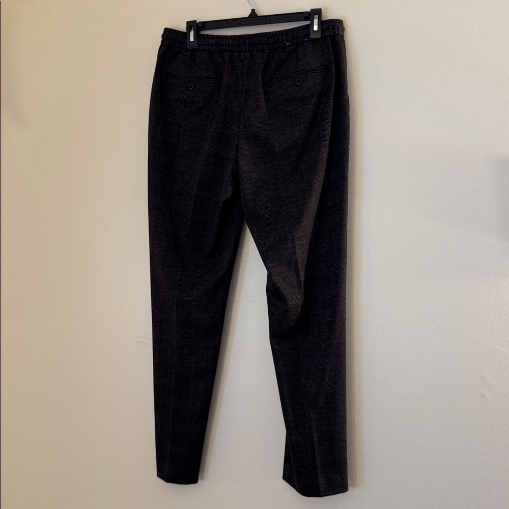 EXPRESS Elastic Drawstring Plaid Slim Trousers - image 2